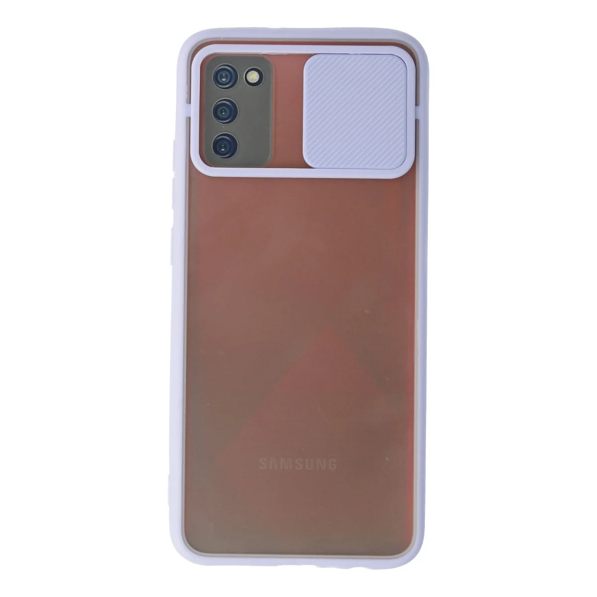 Galaxy A02S Kılıf Palm Buzlu Kamera Sürgülü Silikon - Lila