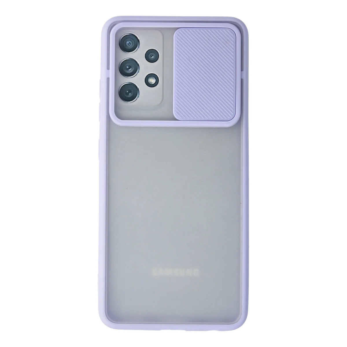 Galaxy A72 Kılıf Palm Buzlu Kamera Sürgülü Silikon - Lila