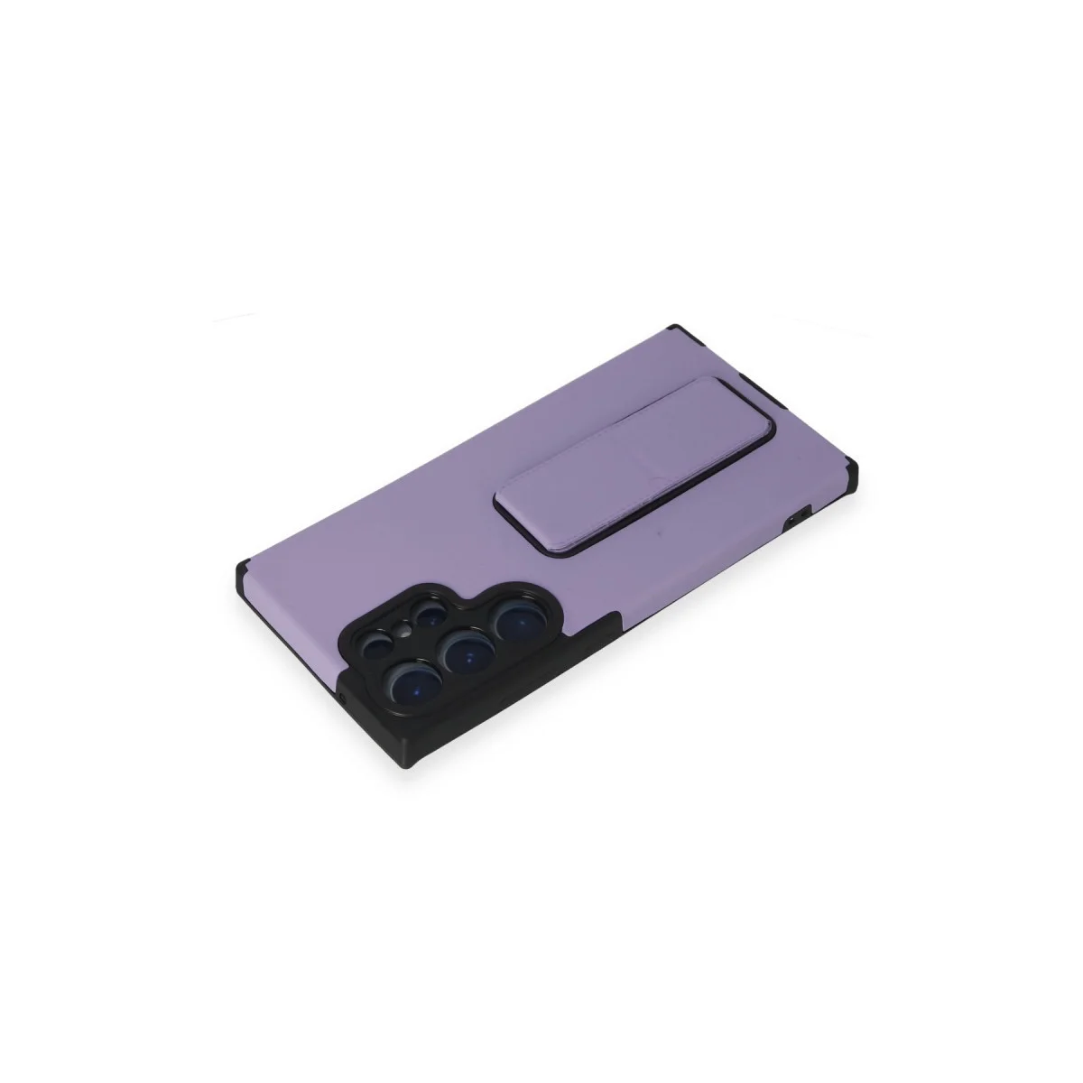 Galaxy S23 Ultra Kılıf Mega Standlı Silikon - Lila