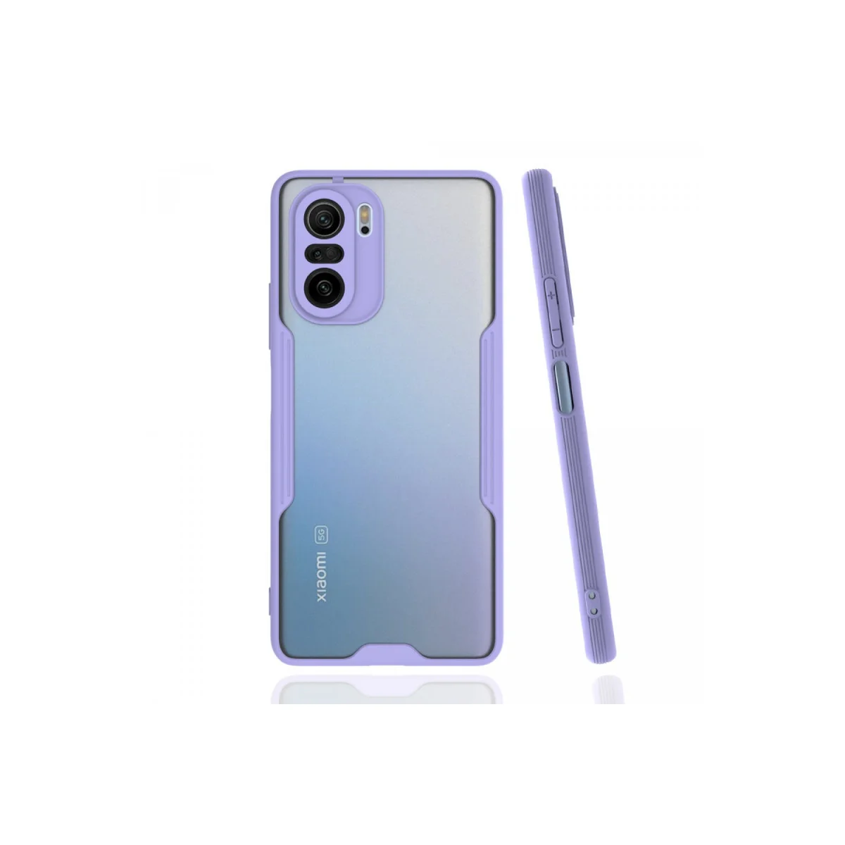Poco F3 Kılıf Platin Silikon - Lila