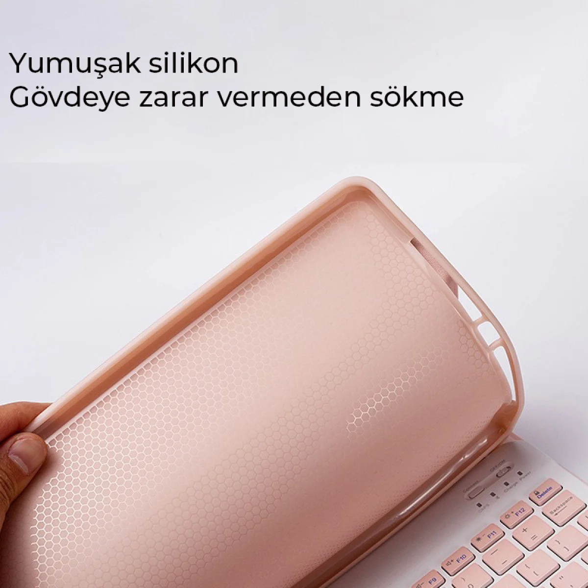 Redmi Pad SE Kılıf KC01 Smart Klavyeli Tablet Kılıfı - Lila