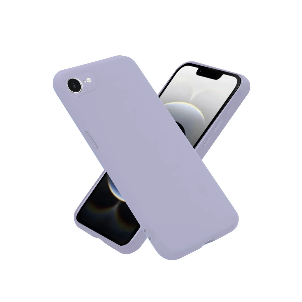 iPhone 16E Kılıf Nano içi Kadife Silikon - Lila