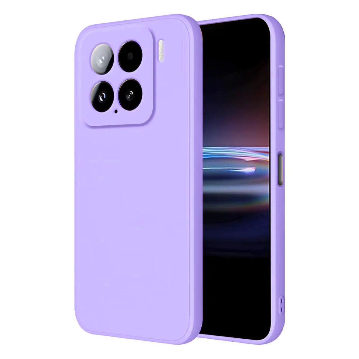 Mi 15 Kılıf Nano içi Kadife Silikon - Lila