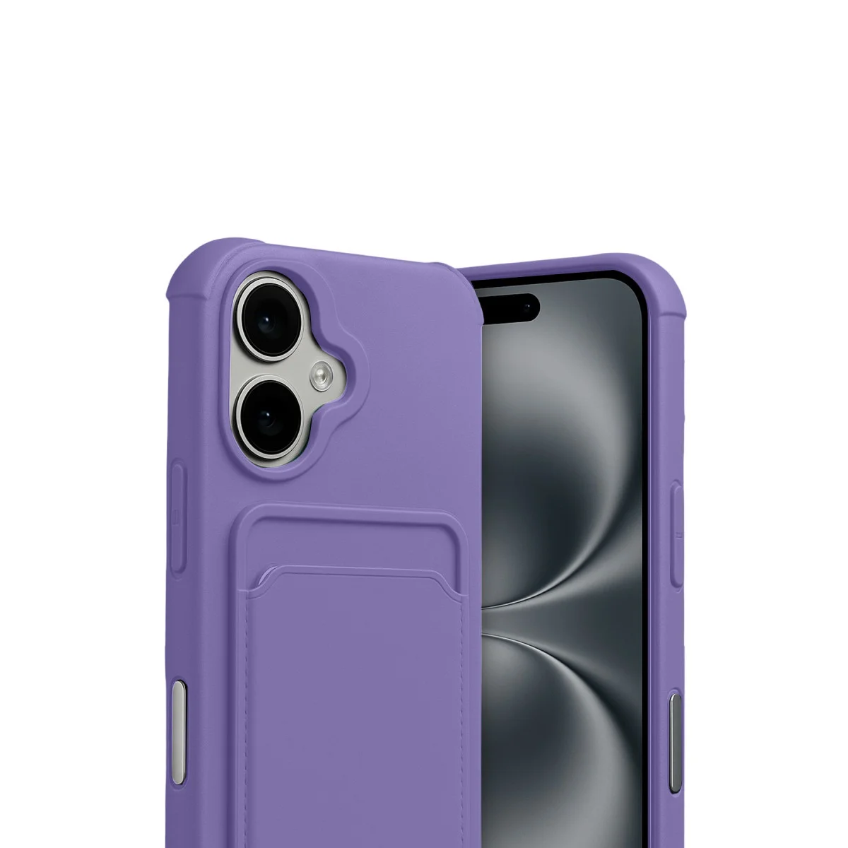 iPhone 17 Kelvin Kartvizitli Silikon - Lila