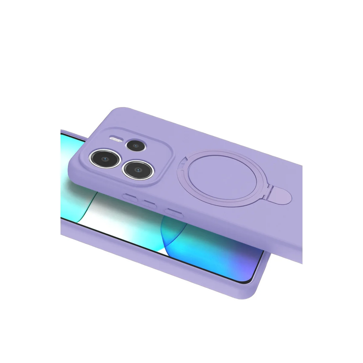 Redmi Note 14 4G Regal Magsafe Standlı Kapak - Lila