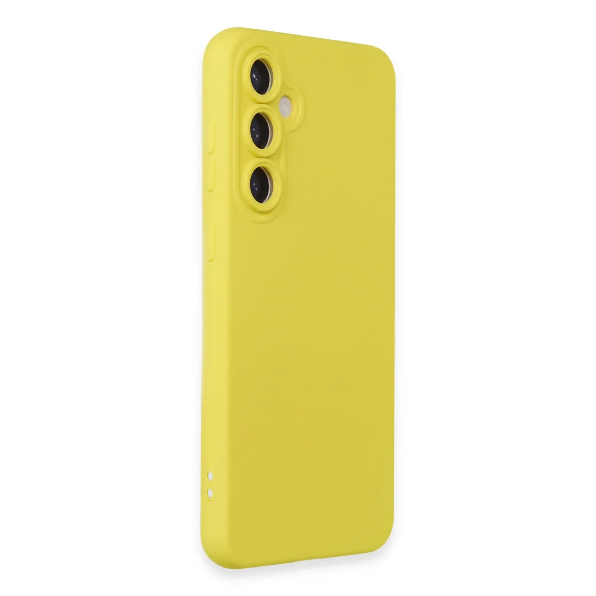 Galaxy S24 Kılıf Nano içi Kadife Silikon - Sarı
