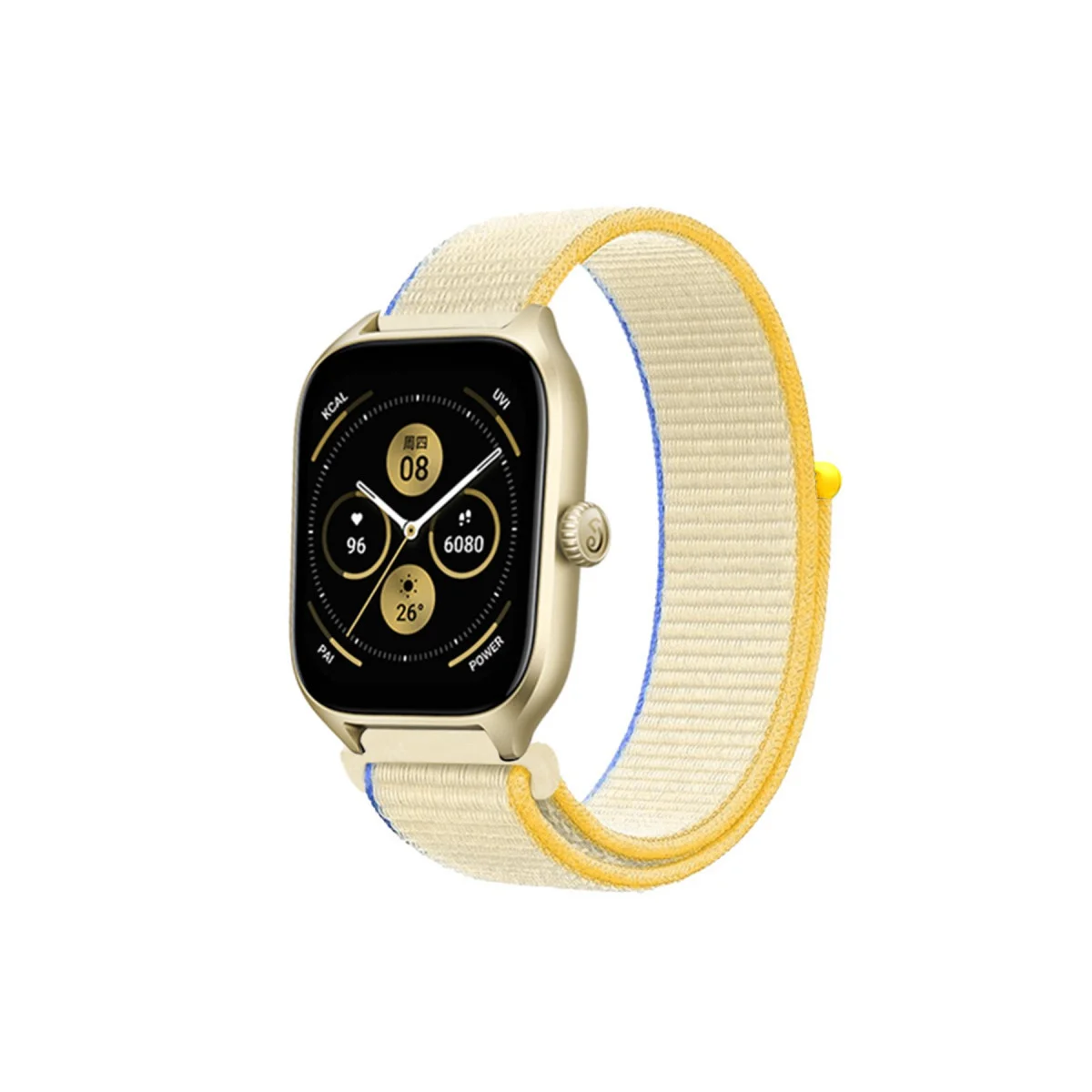 Watch 22mm Hasırlı Cırtcırtlı Kordon - Beyaz