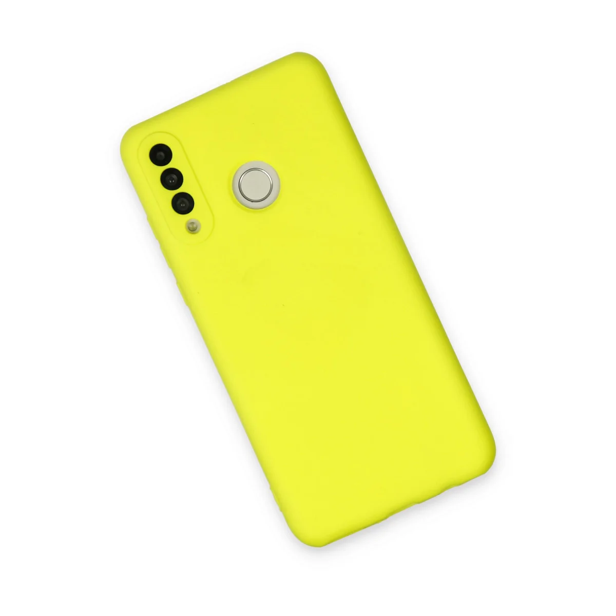 P30 Lite Kılıf Nano içi Kadife Silikon - Sarı