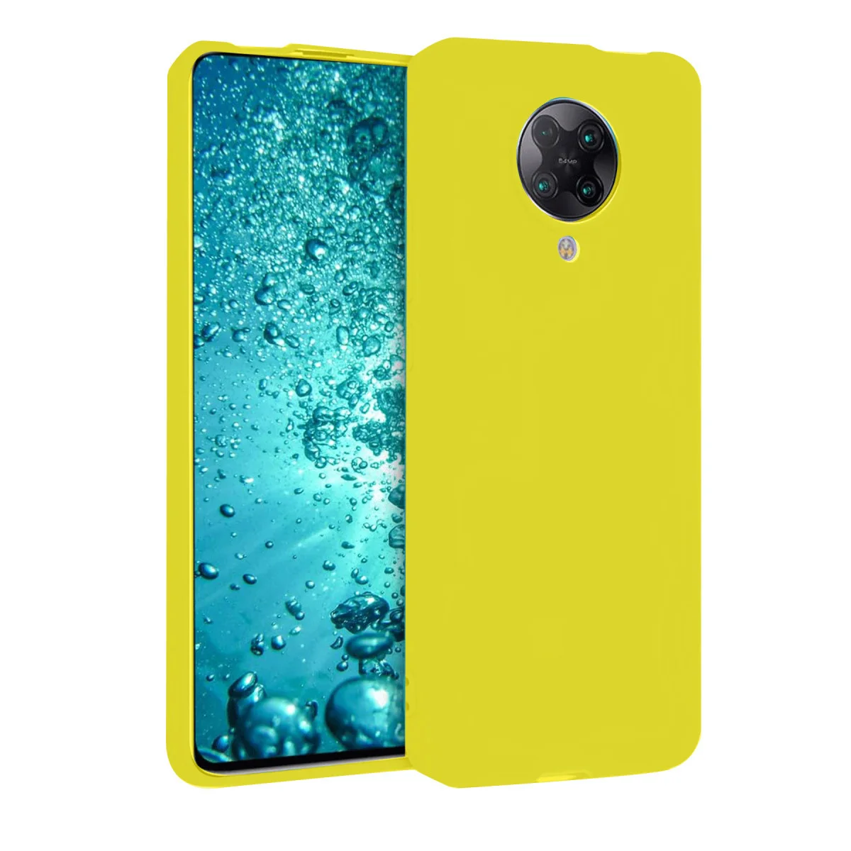 Redmi K30 Pro Kılıf Nano içi Kadife Silikon - Sarı
