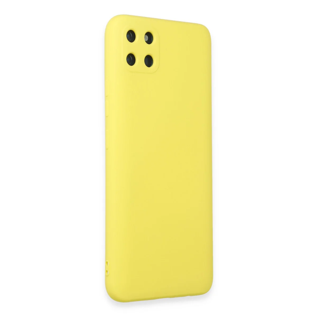 Realme C11 Kılıf Nano içi Kadife Silikon - Sarı