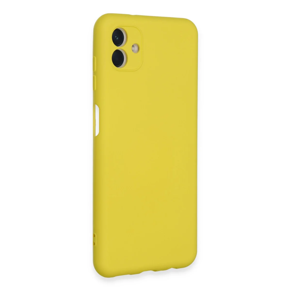 Galaxy A04E Kılıf Nano içi Kadife Silikon - Sarı