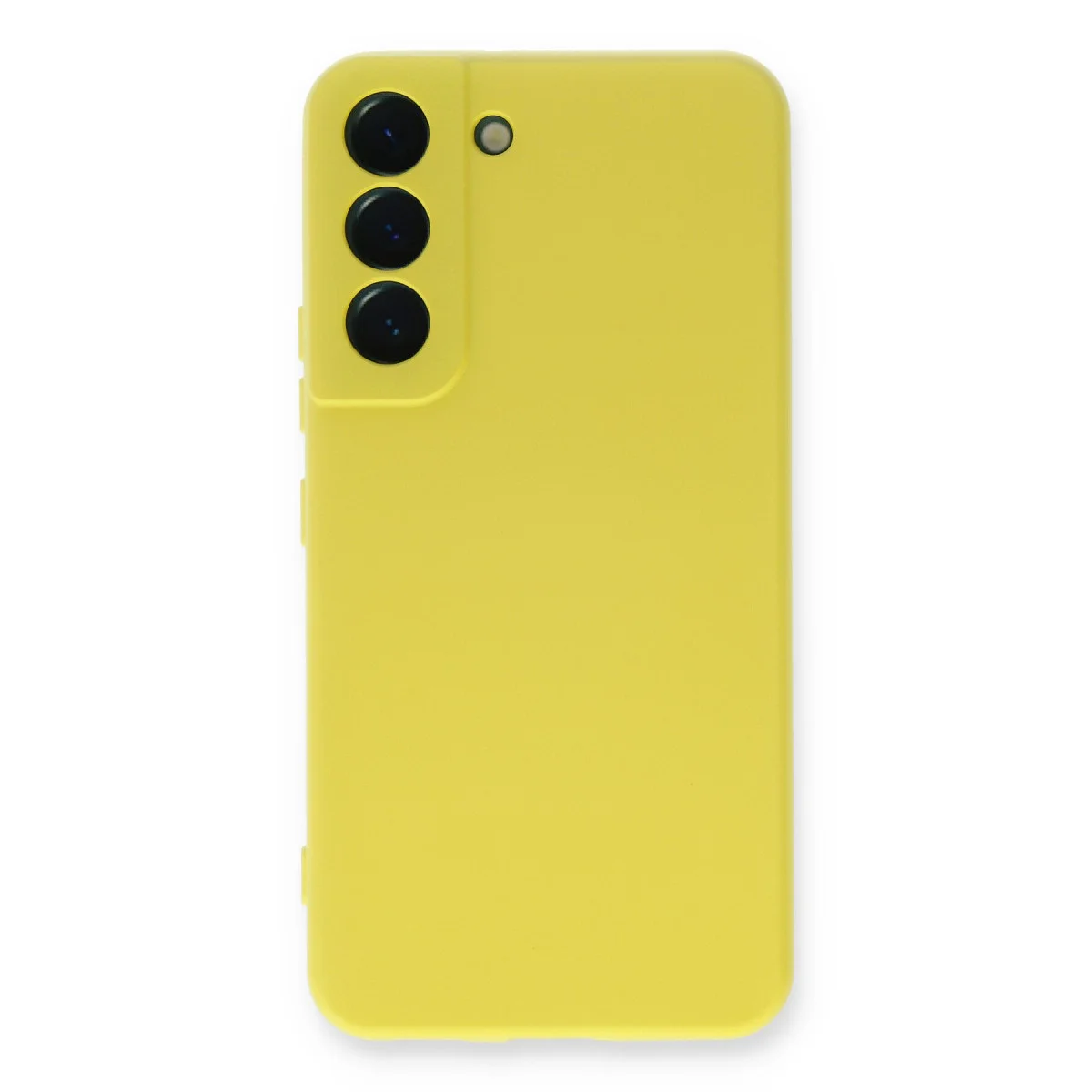 Galaxy S22 Plus Kılıf Nano içi Kadife Silikon - Sarı