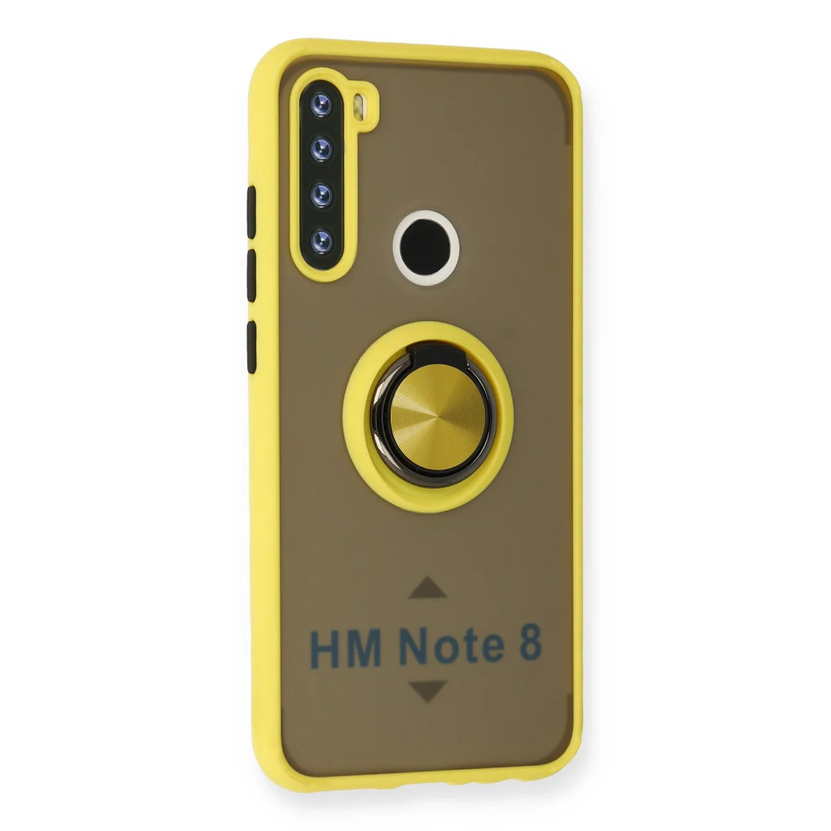 Redmi Note 8 Kılıf Montreal Yüzüklü Silikon Kapak - Sarı