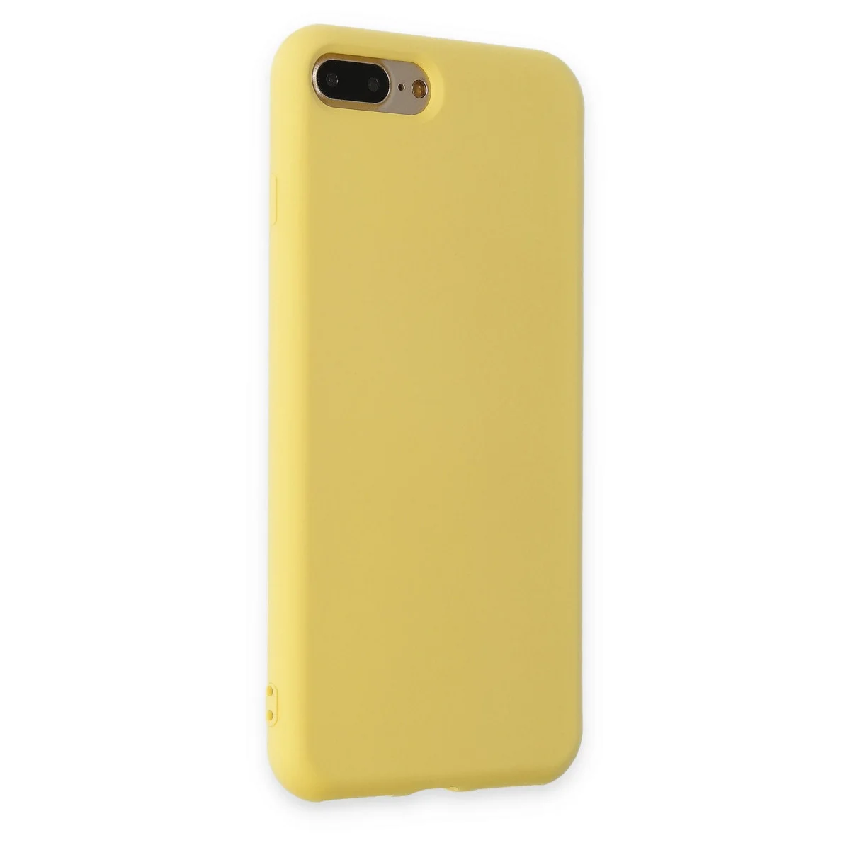 iPhone 7 Plus Kılıf Nano içi Kadife Silikon - Sarı