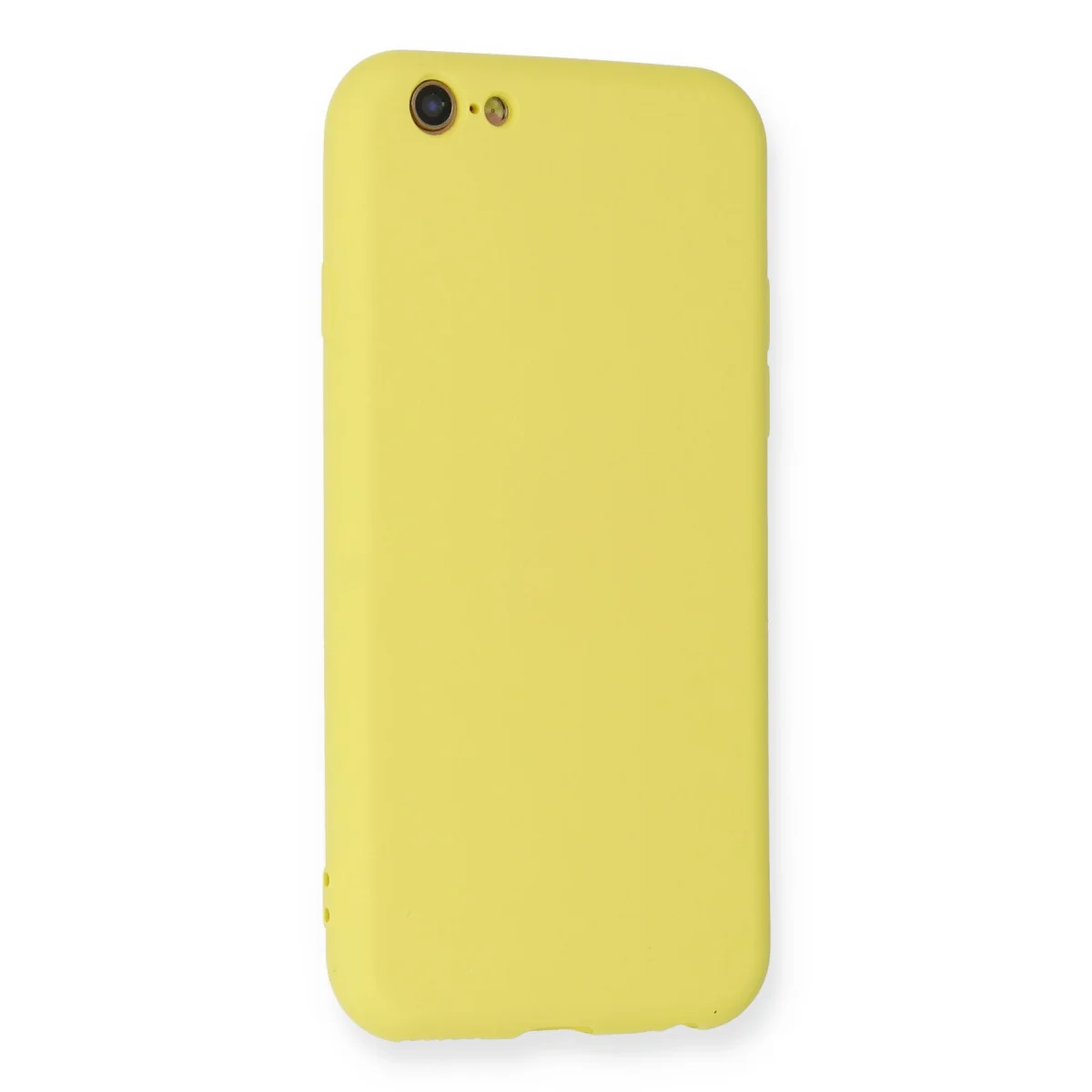 iPhone 6 Kılıf Nano içi Kadife Silikon - Sarı