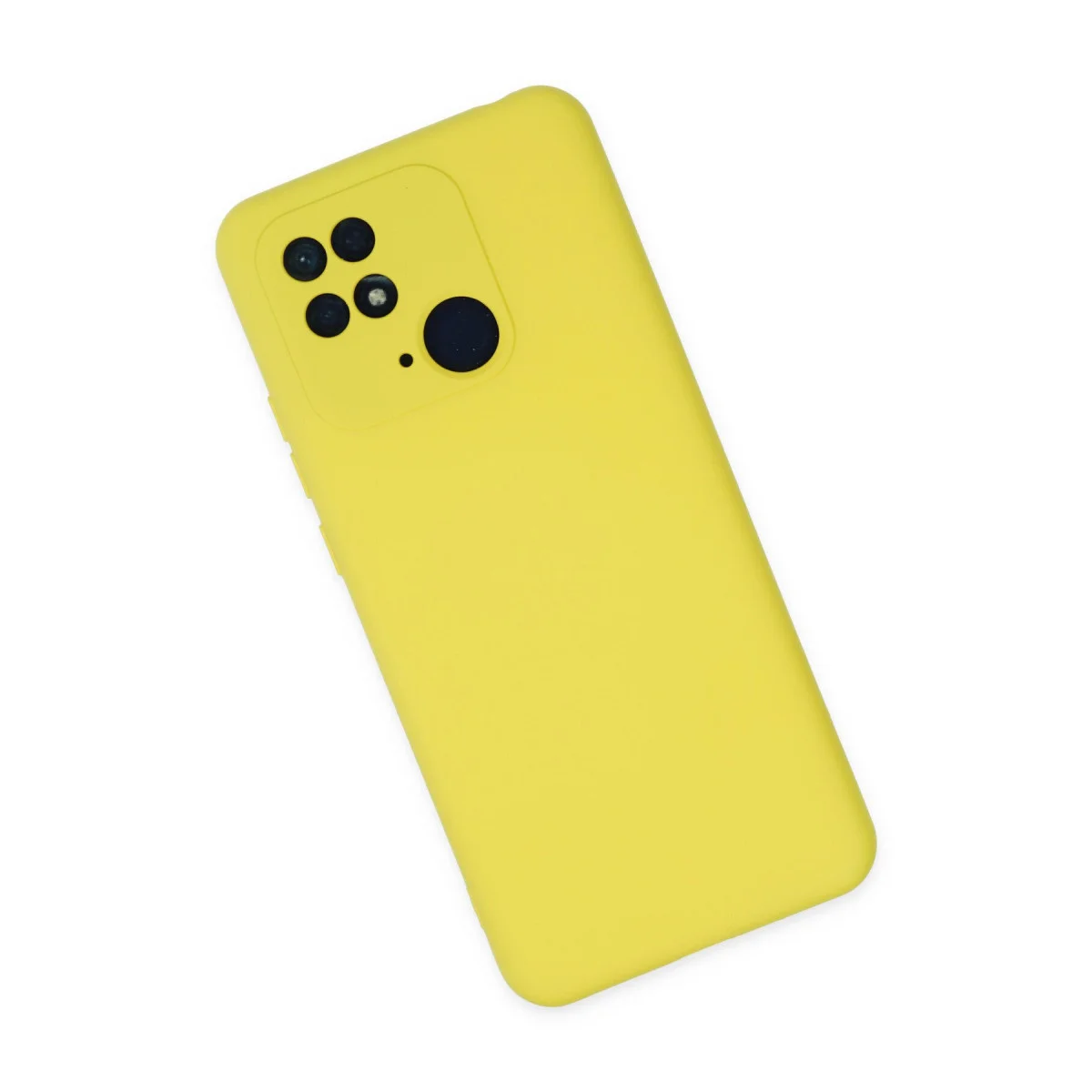 Redmi 10C Kılıf Nano içi Kadife Silikon - Sarı