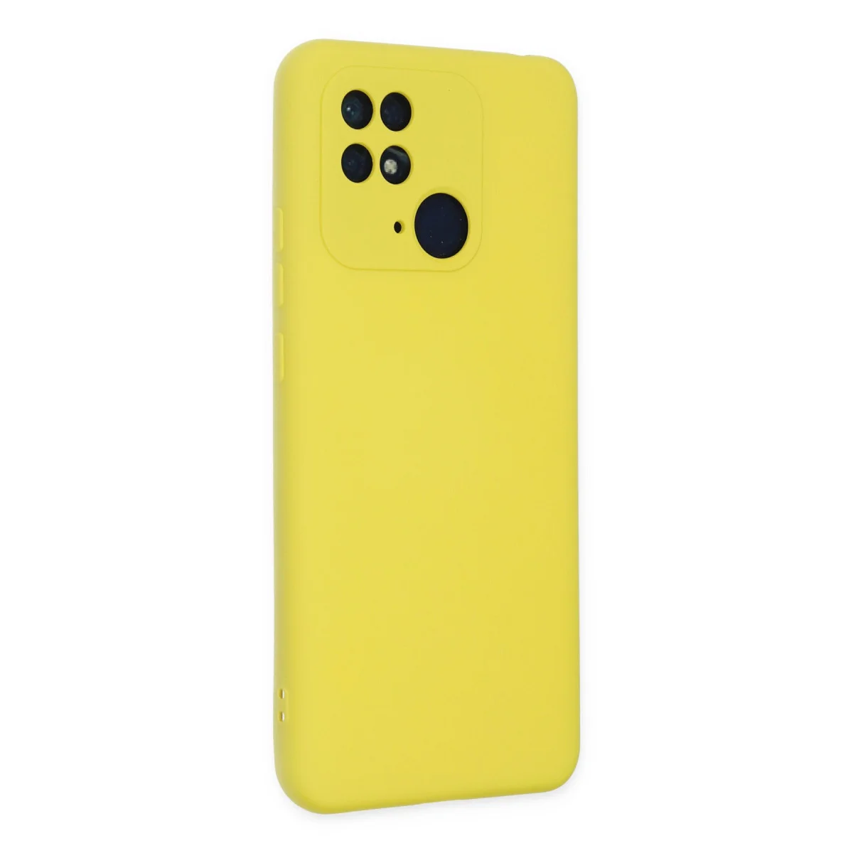 Redmi 10C Kılıf Nano içi Kadife Silikon - Sarı