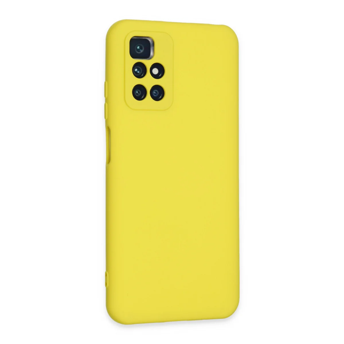 Redmi 10 2022 Kılıf Nano içi Kadife Silikon - Sarı