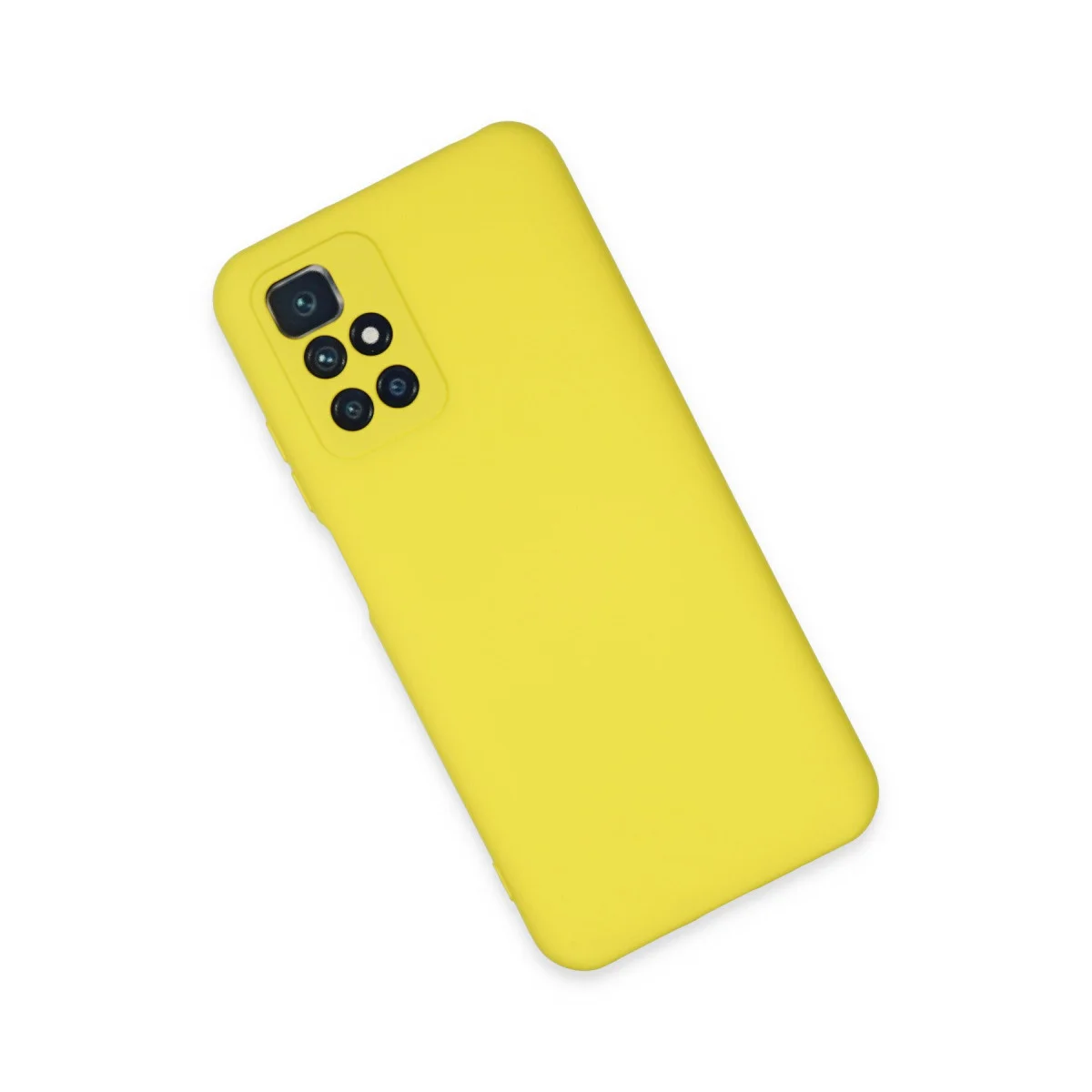 Redmi 10 2022 Kılıf Nano içi Kadife Silikon - Sarı