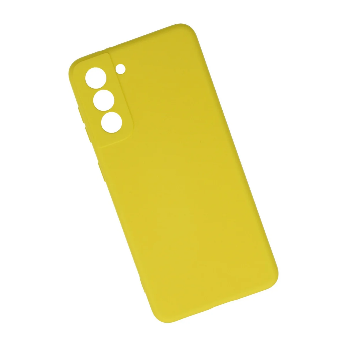 Galaxy S21 Kılıf Nano içi Kadife Silikon - Sarı
