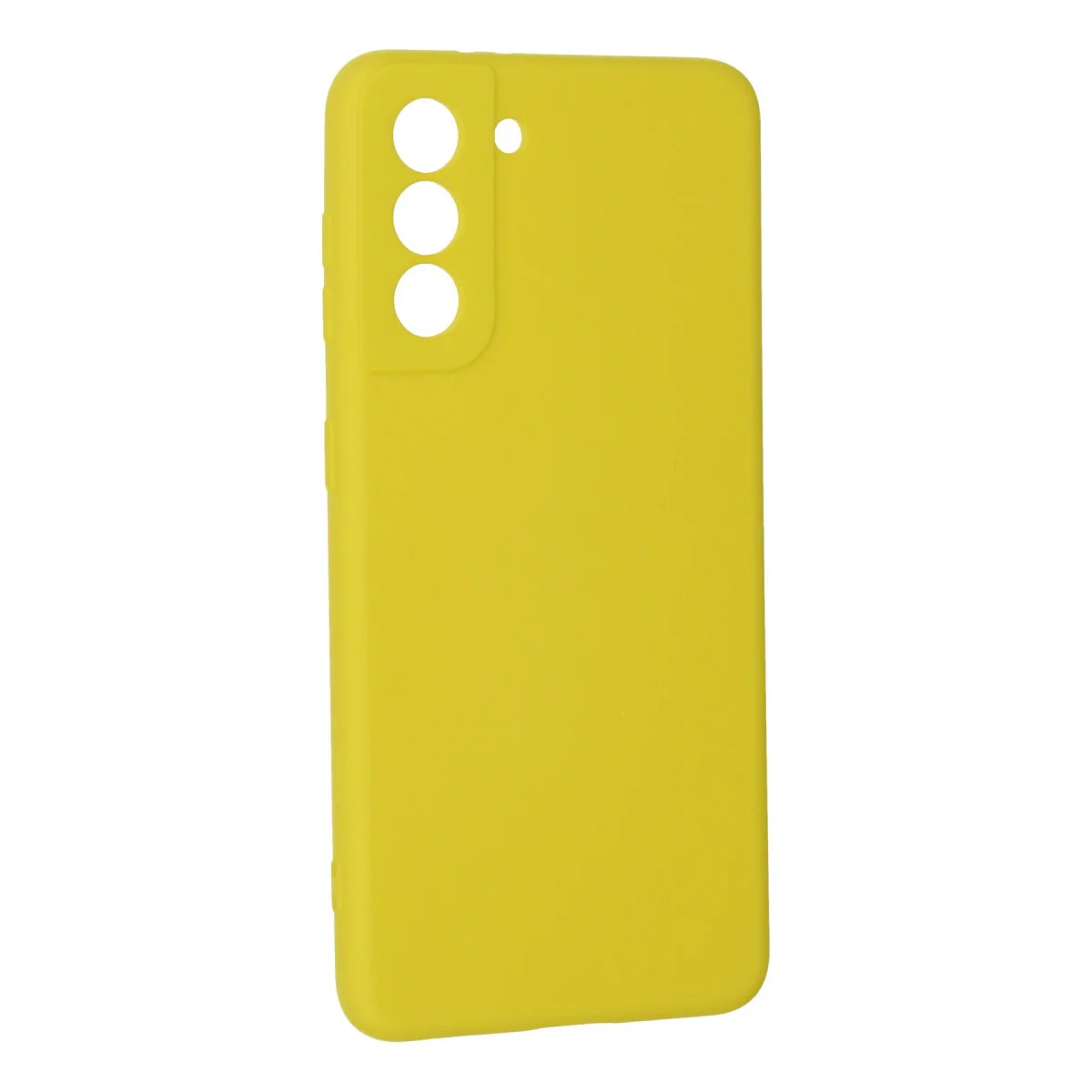 Galaxy S21 Kılıf Nano içi Kadife Silikon - Sarı