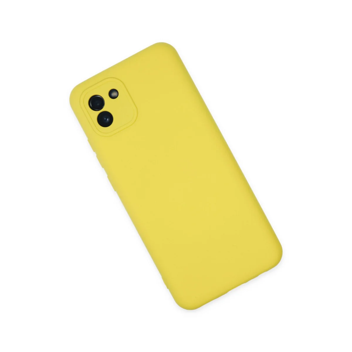 Galaxy A03 Kılıf Nano içi Kadife Silikon - Sarı