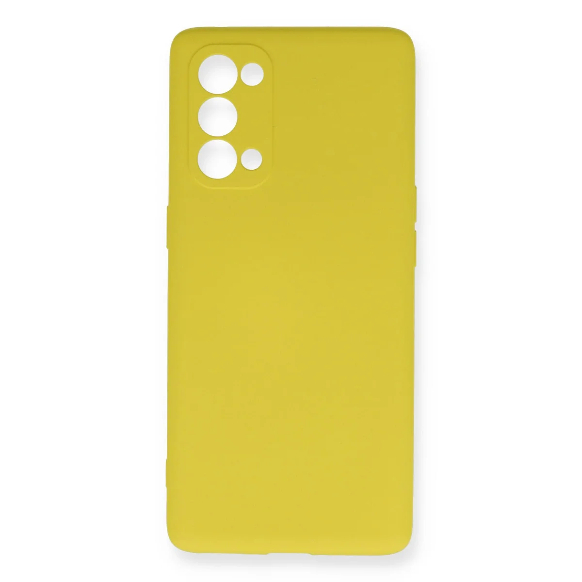 Reno 5 Pro Kılıf Nano içi Kadife Silikon - Sarı