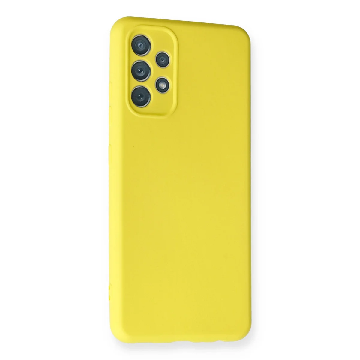Galaxy A32 Kılıf Nano içi Kadife Silikon - Sarı