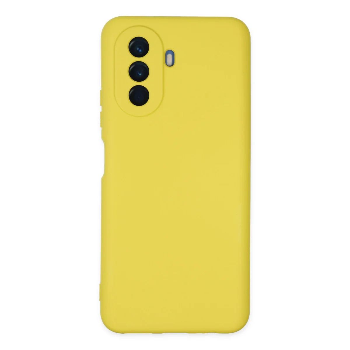 Nova Y70 Kılıf Nano içi Kadife Silikon - Sarı