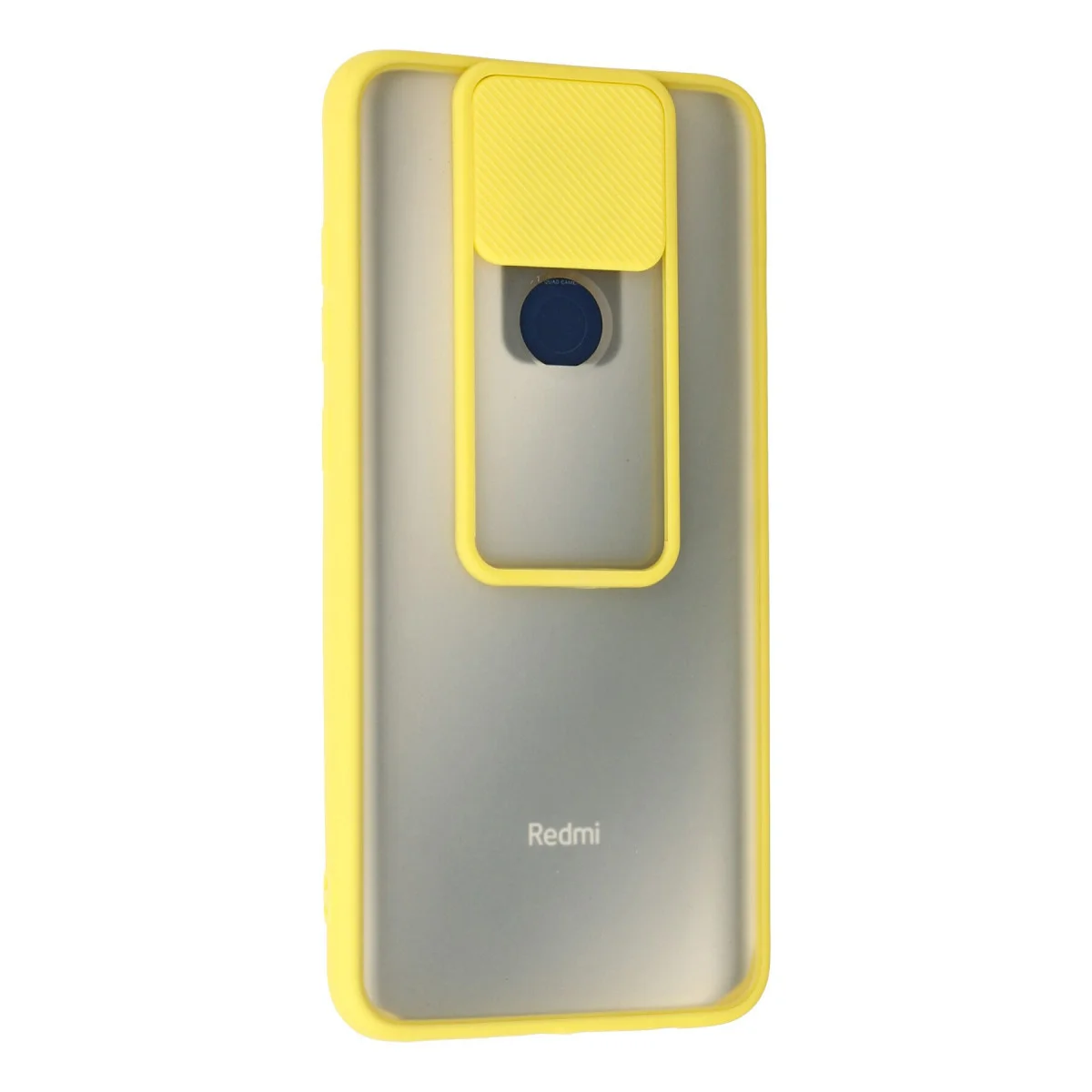 Redmi Note 9 Kılıf Palm Buzlu Kamera Sürgülü Silikon - Sarı