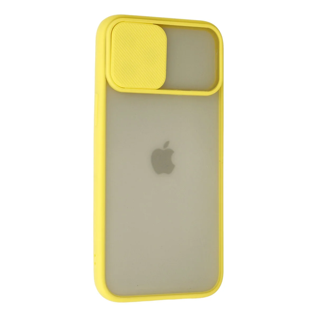 iPhone 12 Pro Max Kılıf Palm Buzlu Kamera Sürgülü Silikon - Sarı