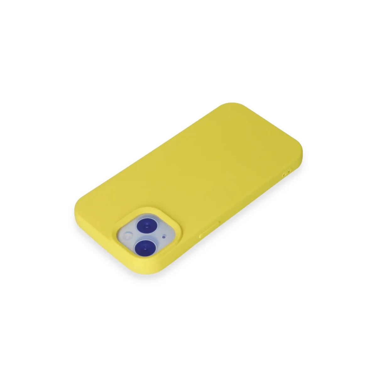 iPhone 15 Kılıf Nano içi Kadife Silikon - Sarı