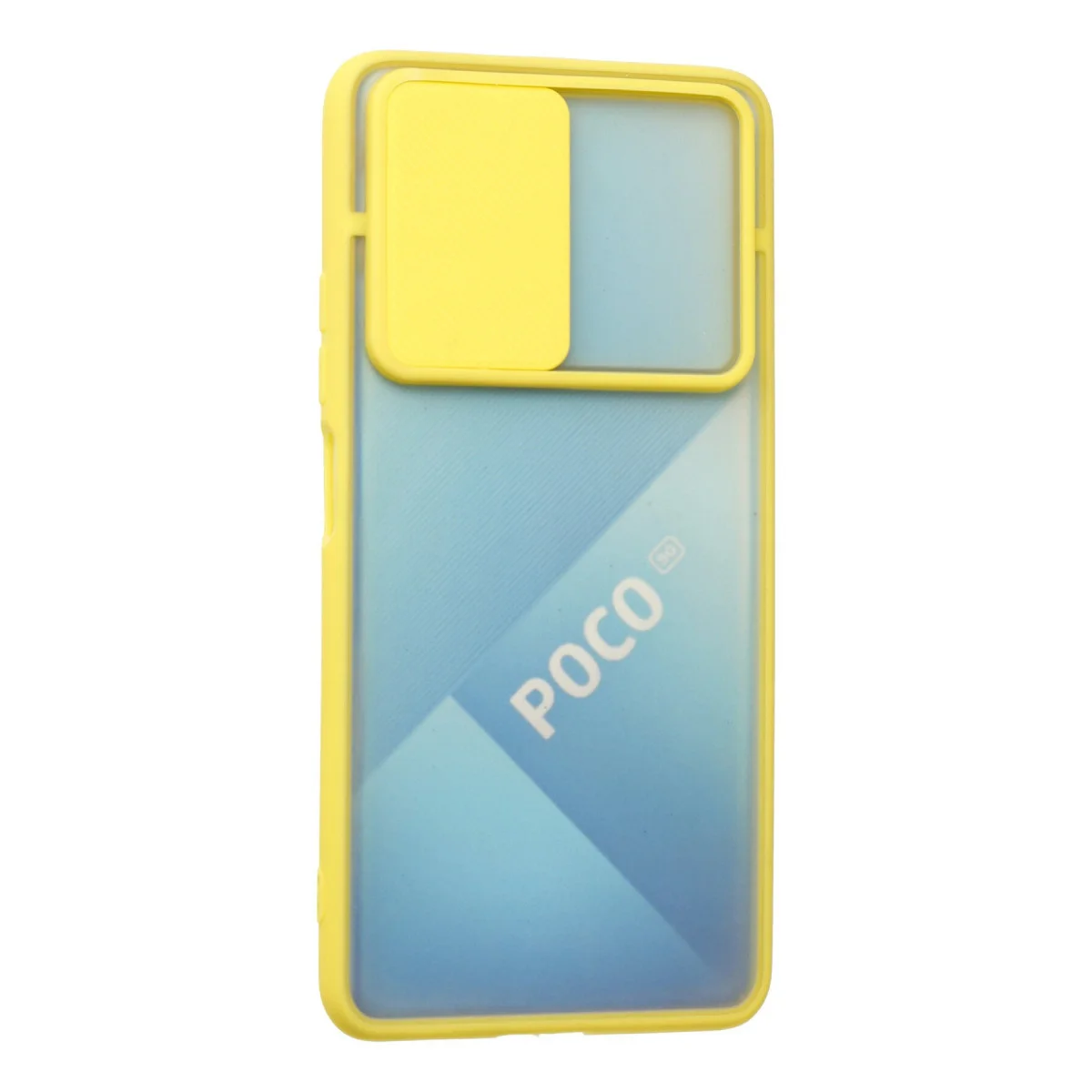 Poco F3 Kılıf Palm Buzlu Kamera Sürgülü Silikon - Sarı