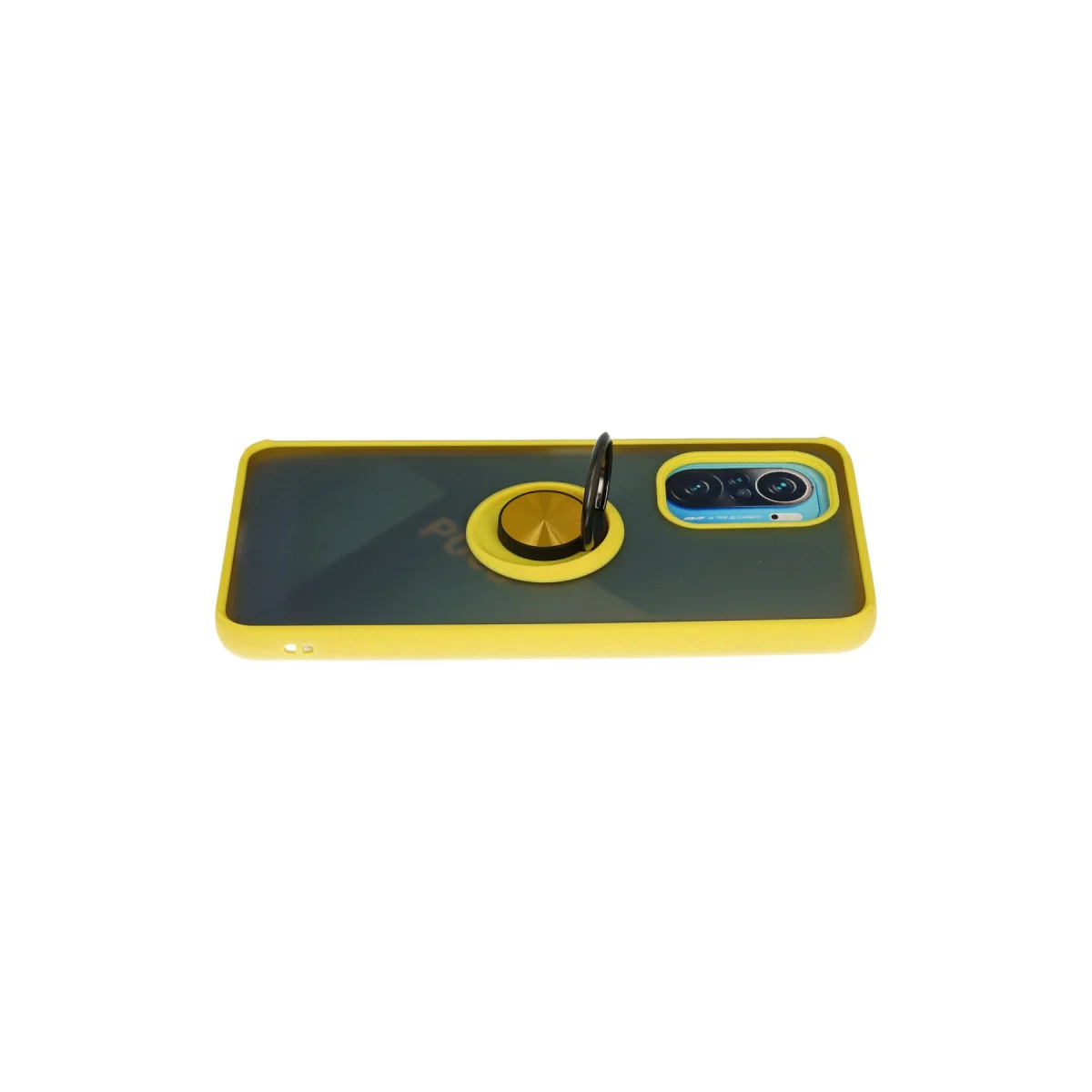 Redmi K40 Kılıf Montreal Yüzüklü Silikon Kapak - Sarı