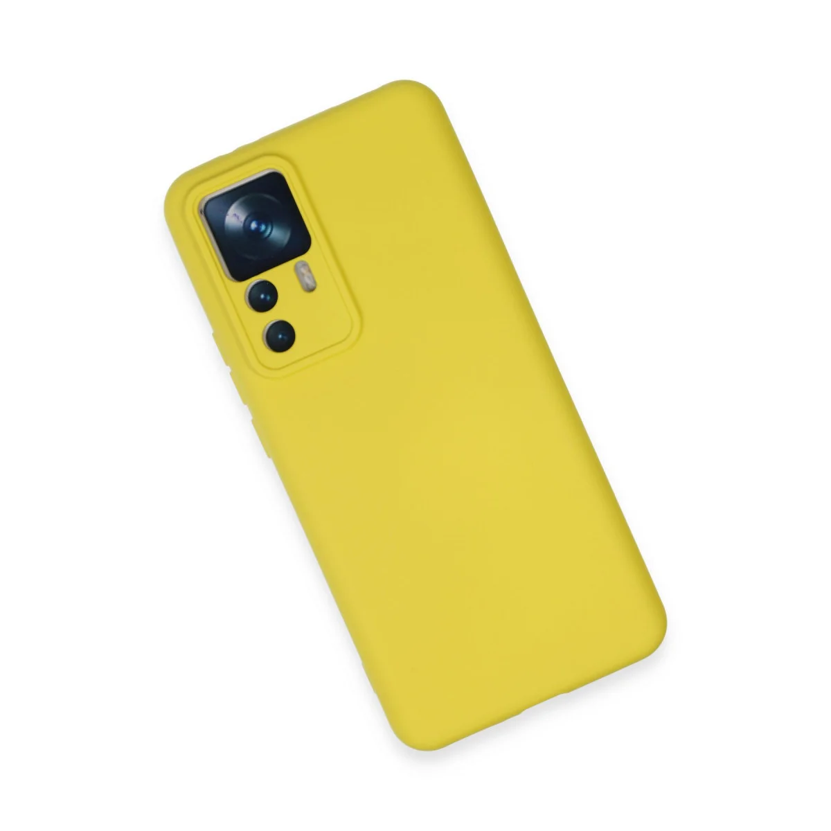 Mi 12T Pro Kılıf Nano içi Kadife Silikon - Sarı