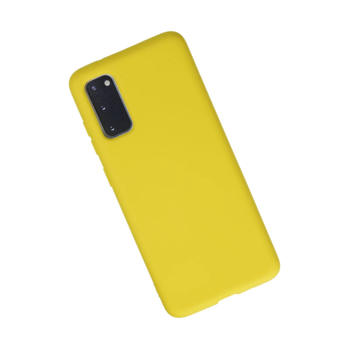 Galaxy S20 Kılıf Nano içi Kadife Silikon - Sarı