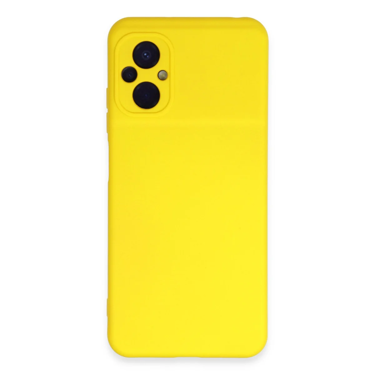 Poco M5 Kılıf Nano içi Kadife Silikon - Sarı