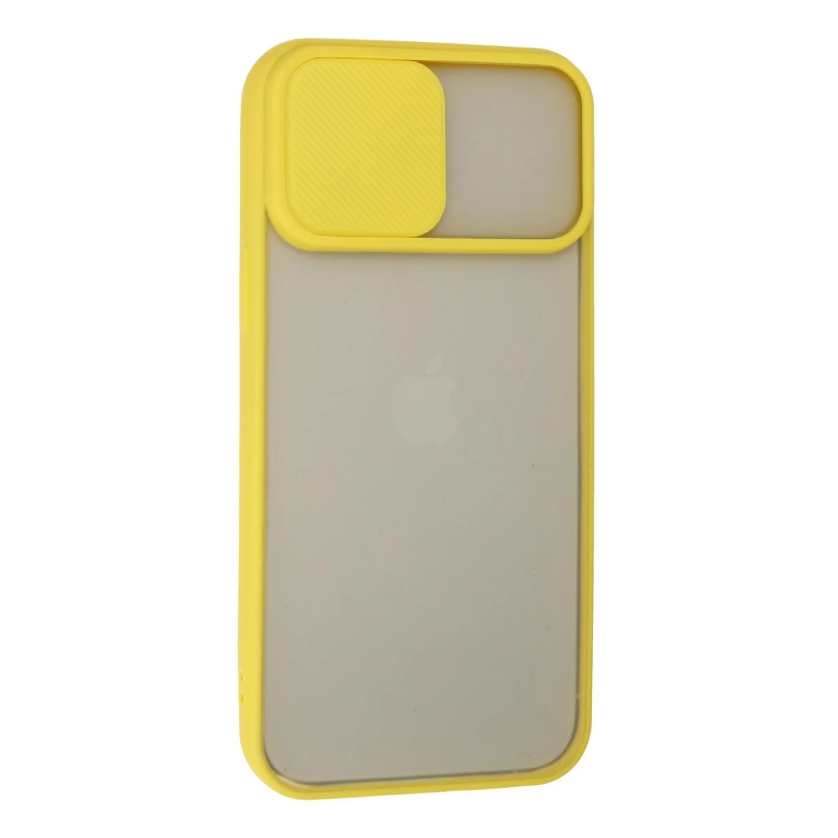 iPhone 13 Pro Max Kılıf Palm Buzlu Kamera Sürgülü Silikon - Sarı