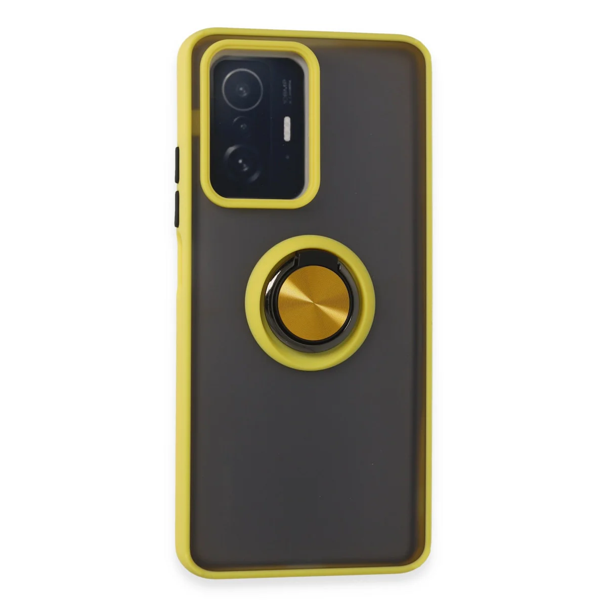 Mi 11T Pro Kılıf Montreal Yüzüklü Silikon Kapak - Sarı