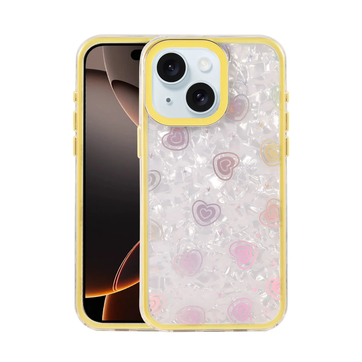 iPhone 14 Lumi Desenli Kapak - Sarı