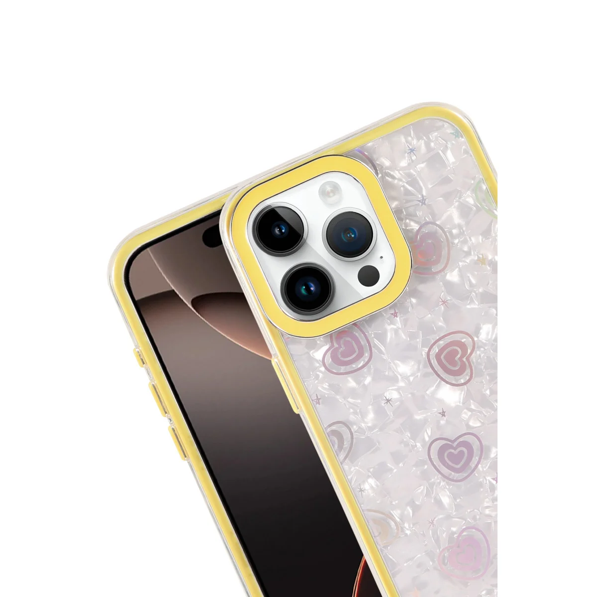 iPhone 16 Pro Lumi Desenli Kapak - Sarı