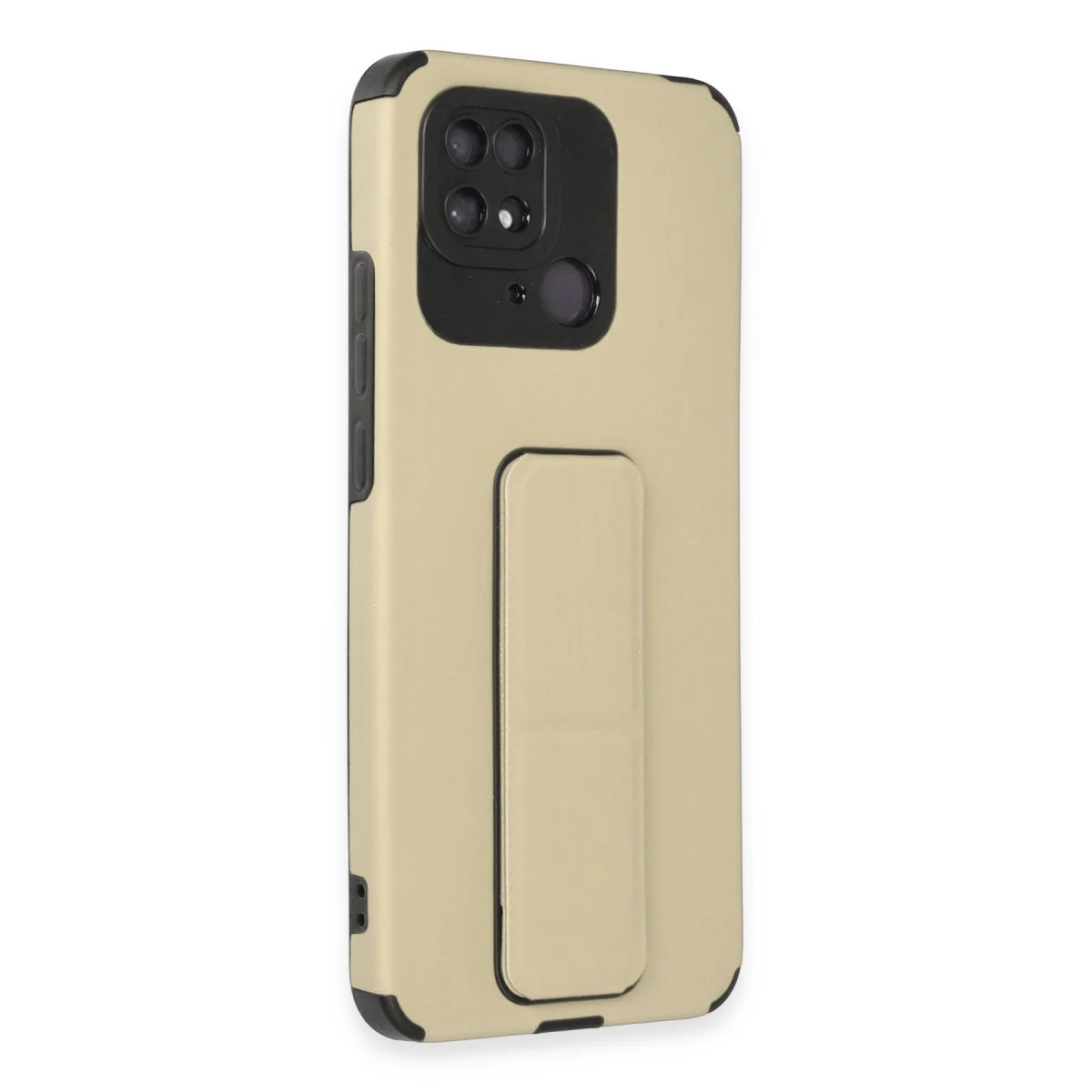 Redmi 10C Kılıf Mega Standlı Silikon - Gold