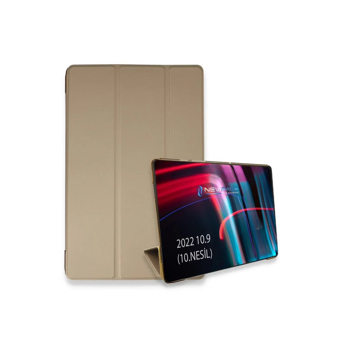 iPad 2022 10.9 (10.nesil) Kılıf Tablet Smart Kılıf - Gold