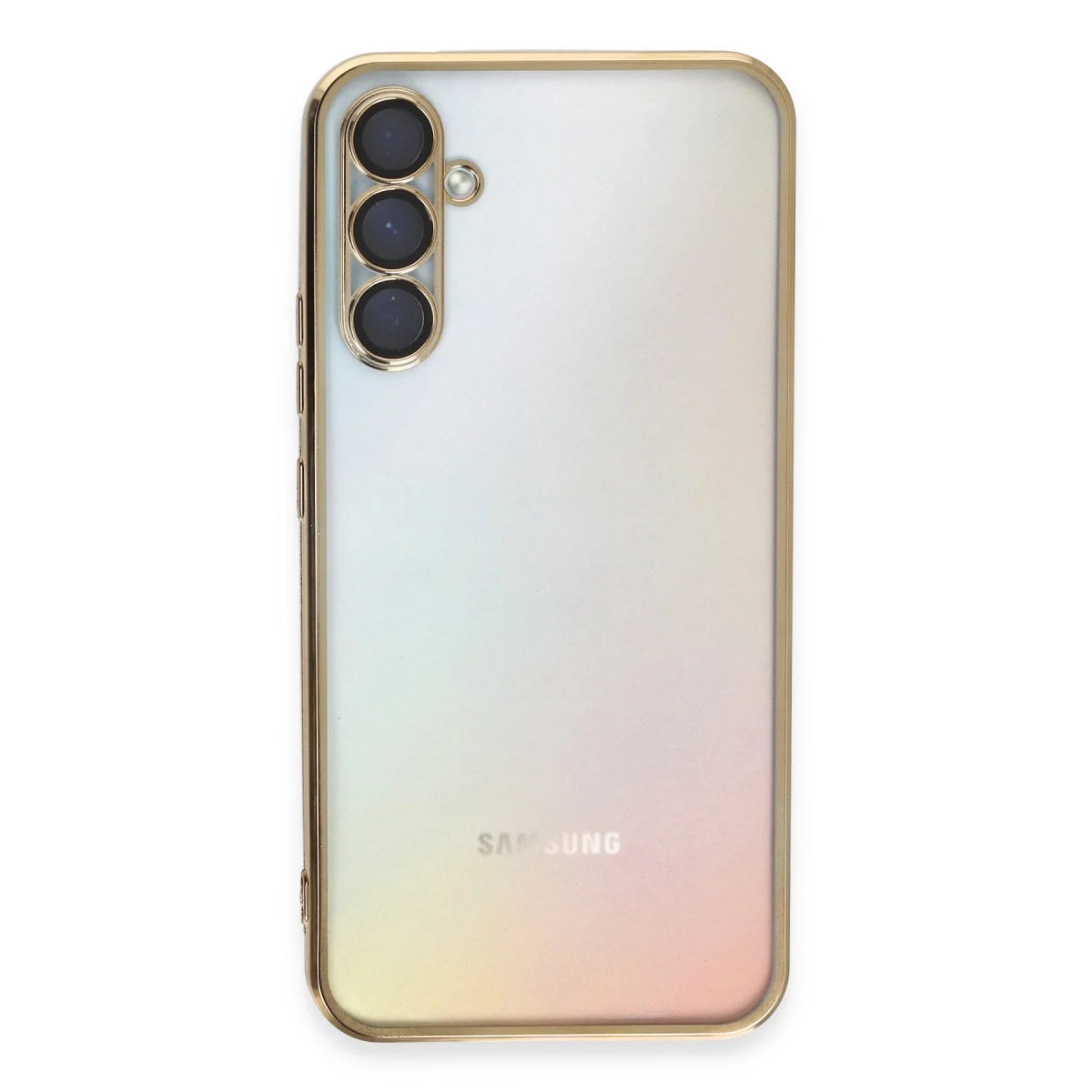 Galaxy A54 5G Kılıf Razer Lensli Silikon - Gold