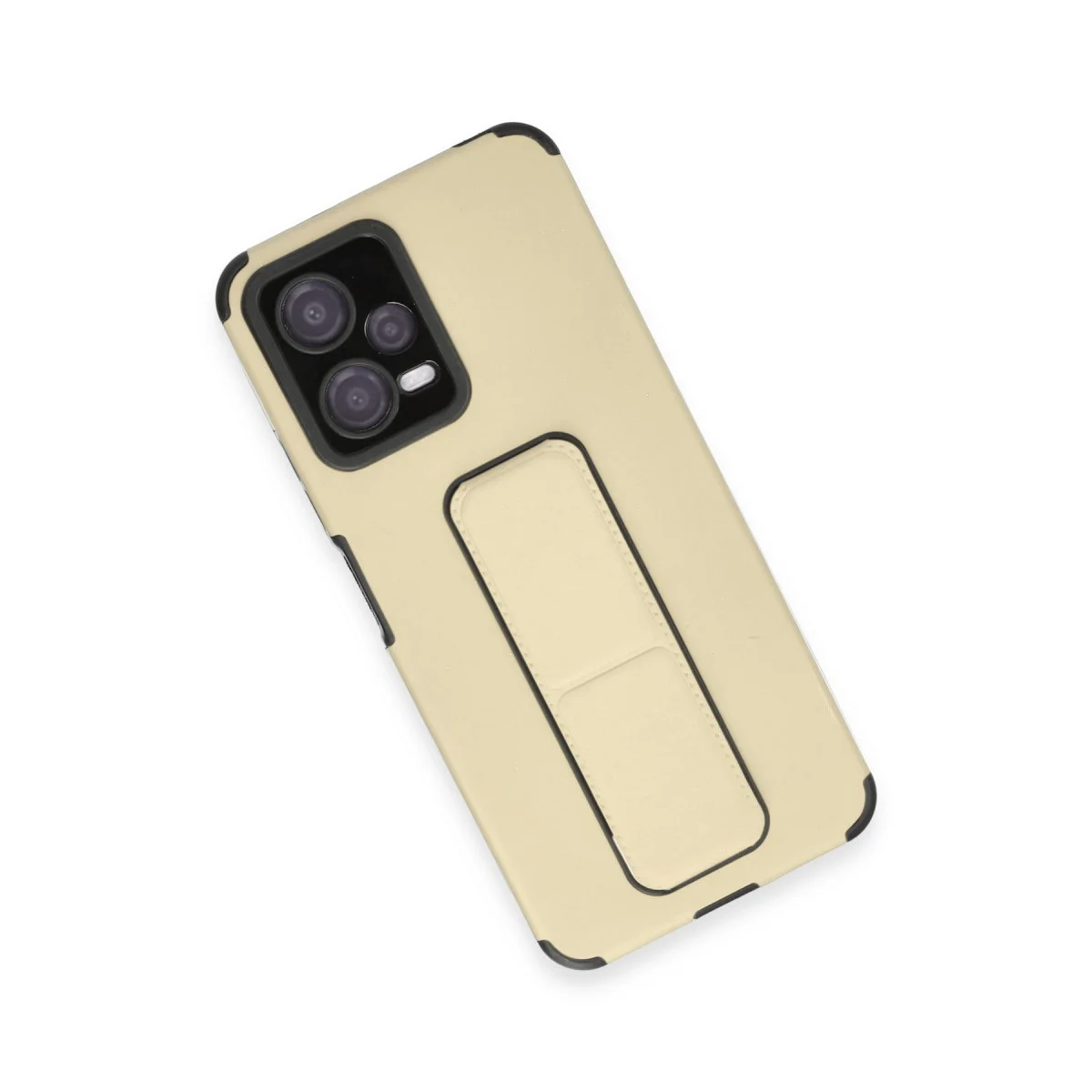 Poco X5 5G Kılıf Mega Standlı Silikon - Gold