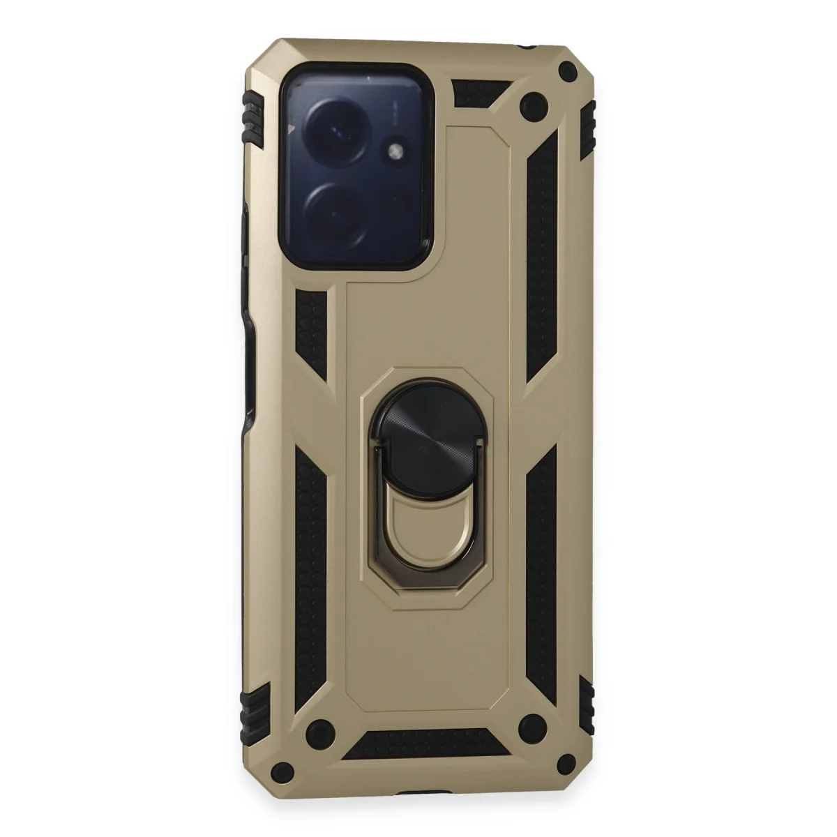 Redmi Note 12 4G Kılıf Sofya Yüzüklü Silikon Kapak - Gold