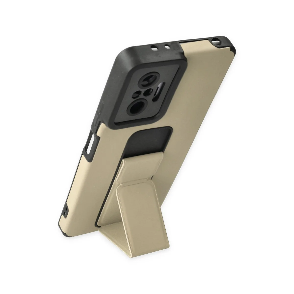 Redmi Note 10 Pro Kılıf Mega Standlı Silikon - Gold
