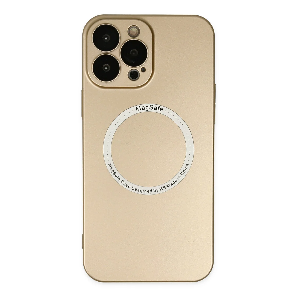 iPhone 14 Pro Kılıf Jack Magneticsafe Lens Silikon - Gold