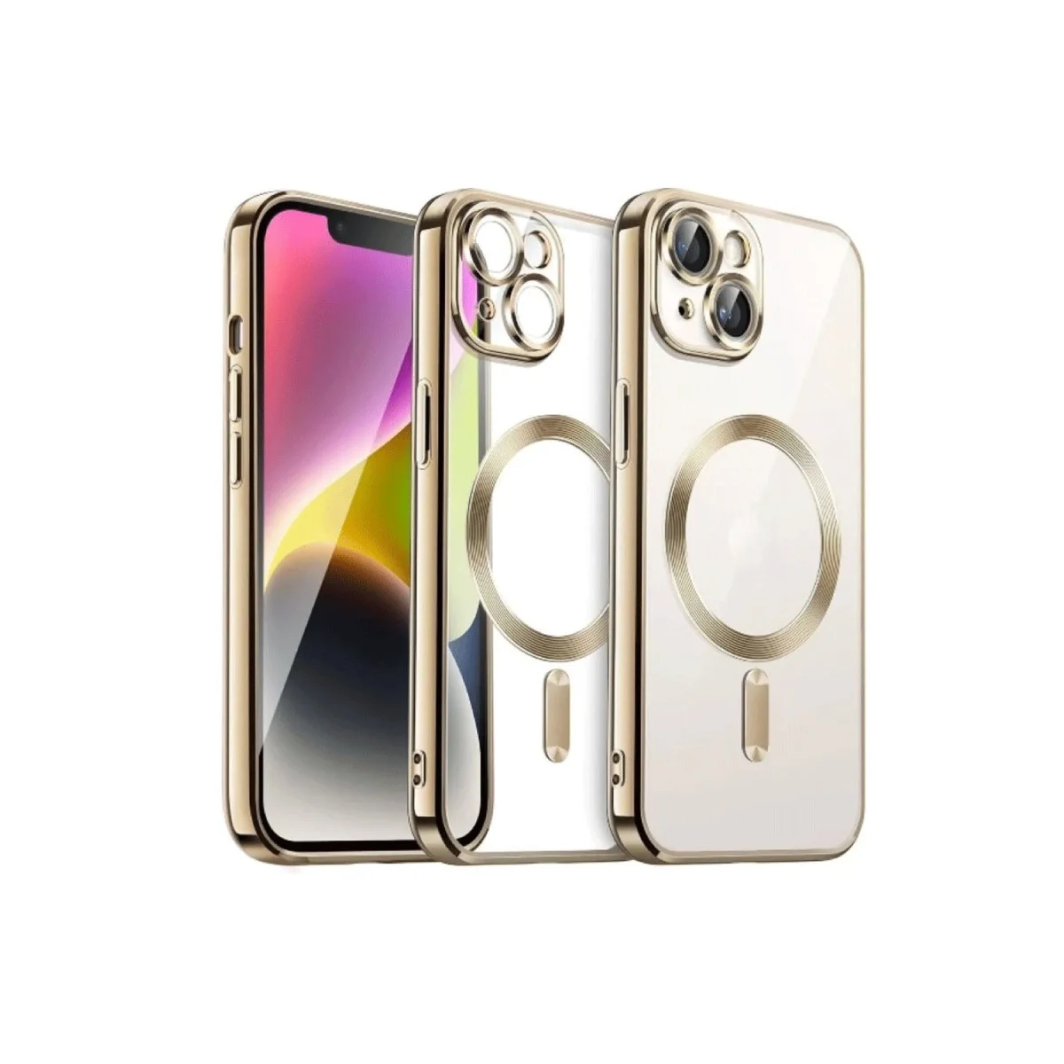 iPhone 15 Kılıf Kross Magneticsafe Kapak - Gold