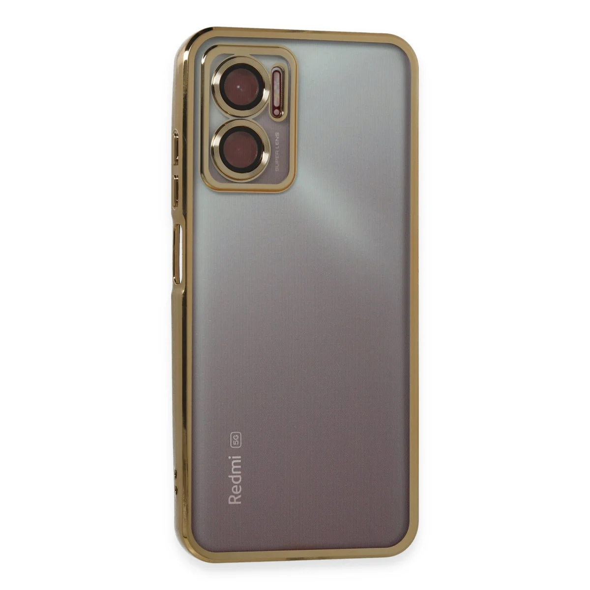 Redmi 10 5G Kılıf Razer Lensli Silikon - Gold